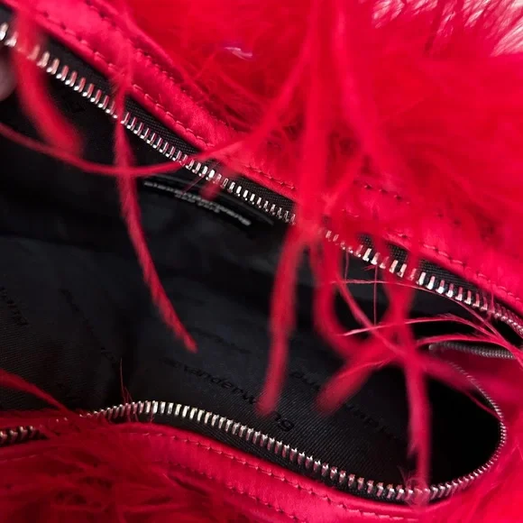 NWOT Alexander Wang Heart Pillow Ostrich Feathers Clutch Handbag - Picture 15 of 17